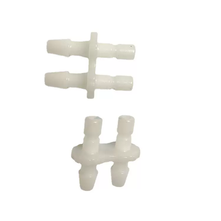 双气管血压袖带气路接头 POM材质 塑胶制品 乳白色