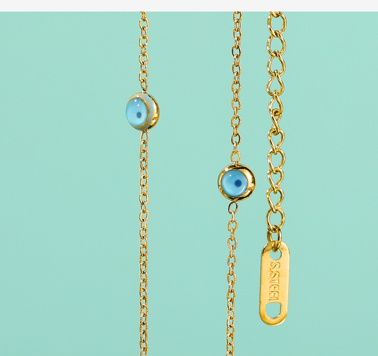 Fashion Devil'S Eye Titanium Steel Plating Necklace Colorza_colorza_2