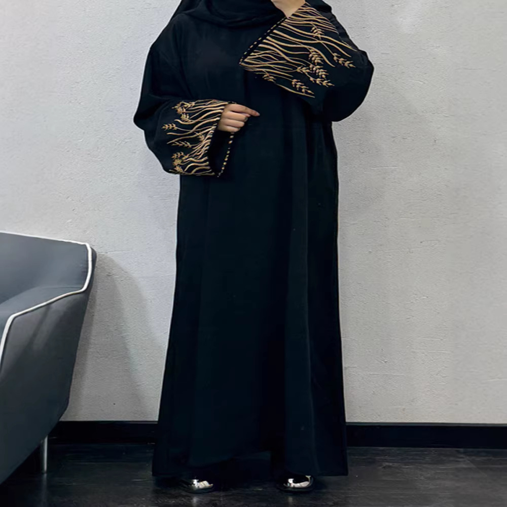 F430 Foreign Trade Cross-border E-commerce Dubai Arab Embroidered Robe Fashion Long Dress In Stock_ecoleips.com