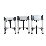 Внутренняя и наружная линии украшения алюминиевого сплава сплав Многопрофессиональные телескопические лестницы домашние огни, портативная двусторонняя посадка высокие персональные лестницы