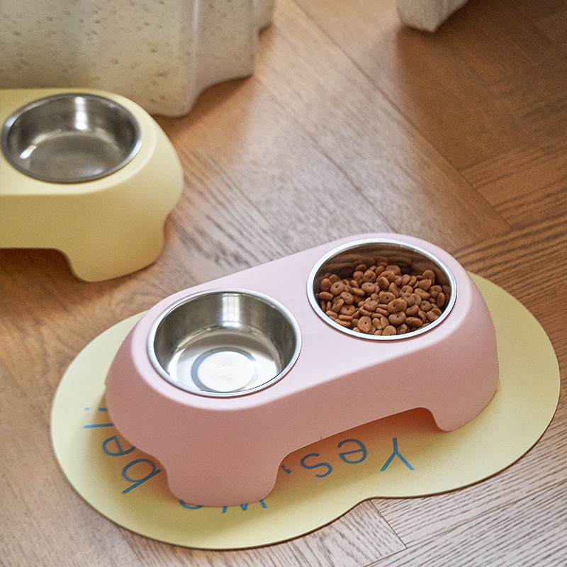 Tacos para perros de acero inoxidable para mascotas, doble tazón antideslizante, antifolque, tazón para perros, tazón para perros de gran capacidad, tazón para perros, platos para perros