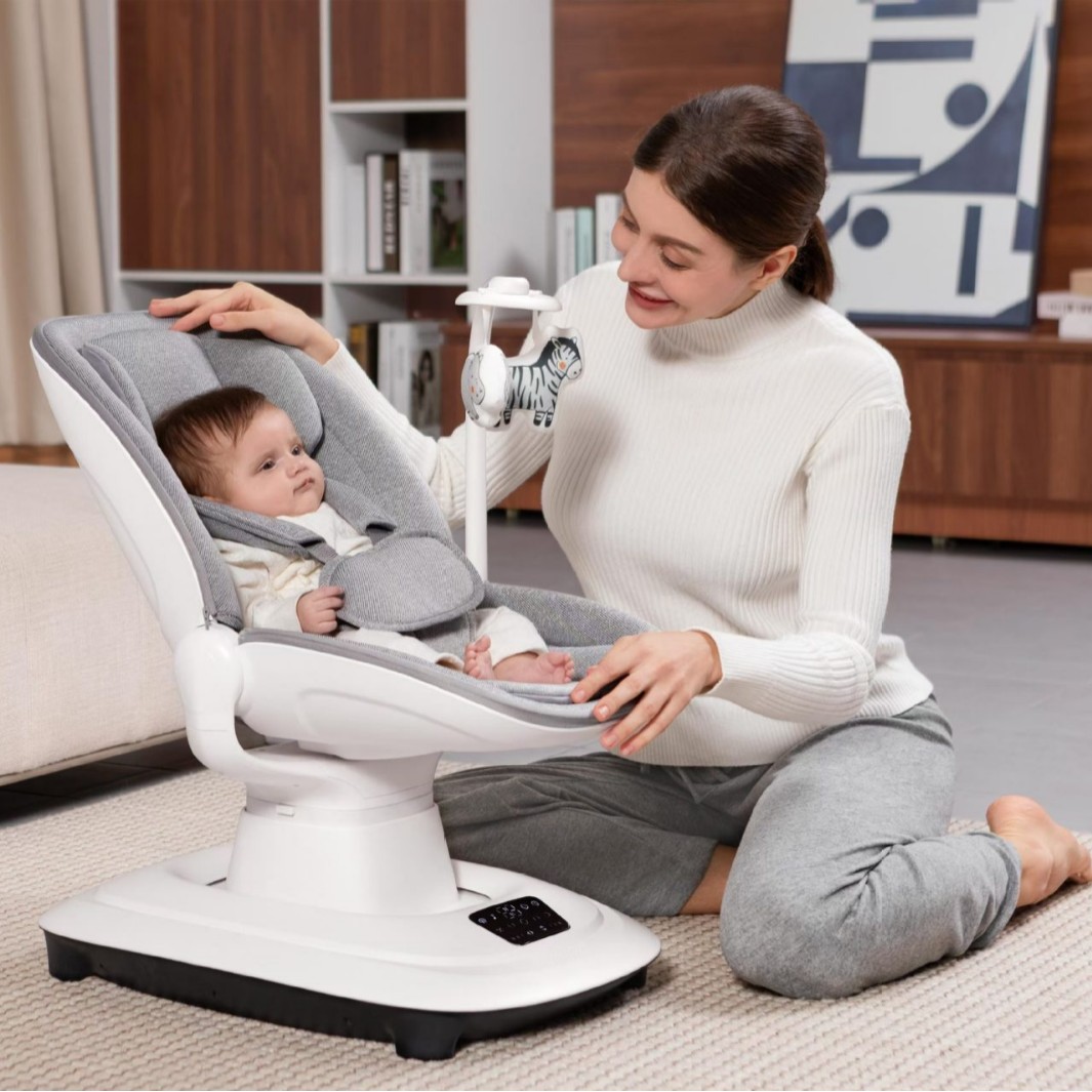 Mastela Baby Rocking Chair, Adjustable for Sitting and Lying, Portable Newborn Baby Rocking Chair, Cross-Border Certification