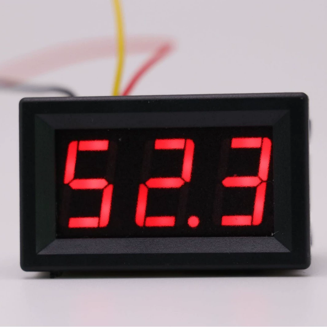 3-проводный DC0-100V Цифровой дисплей постоянного тока 0,56 LED с низким стартом с регулируемым вольтметром 100 В постоянного тока