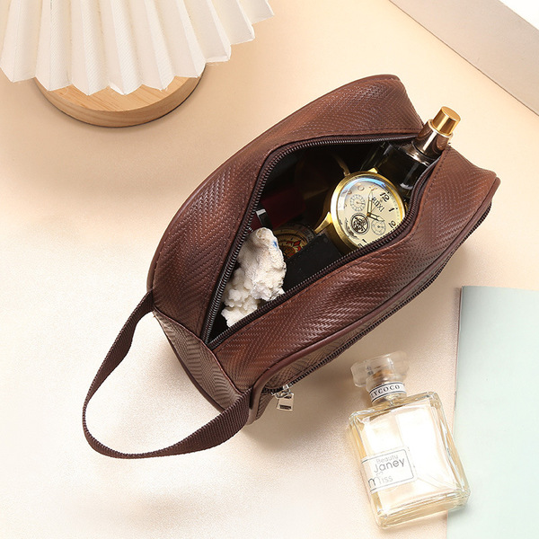 Waterproof capacious universal cosmetic bag PVC for men and women