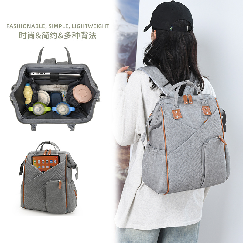 Large-Capacity Portable Outdoor Backpack Stroller Ice Pack Lunch Box Picnic Mommy and Baby Storage