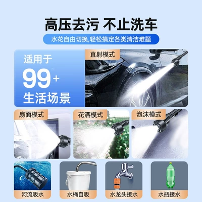 for Home Use, Portable Rechargeable | High pressure car wash water gun
