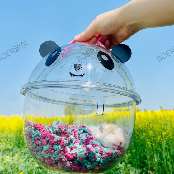 Pasando en la jaula de hámster al por mayor pequeña bolsa de mascota bolsa de transporte transparente bolsa de transporte ornamental bolsa de transporte entidad al por mayor