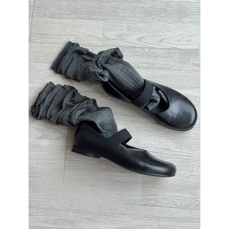 Svarta retro mary jane ballerinaskor för dam med mjuk sula_voghion.com
