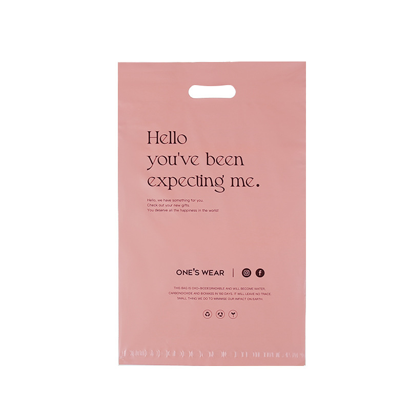 Bolsas de mensajería de colores, bolsas de regalo para pequeñas cantidades, bolsas de SF Express con logo impreso, impresión personalizada portátil rosa