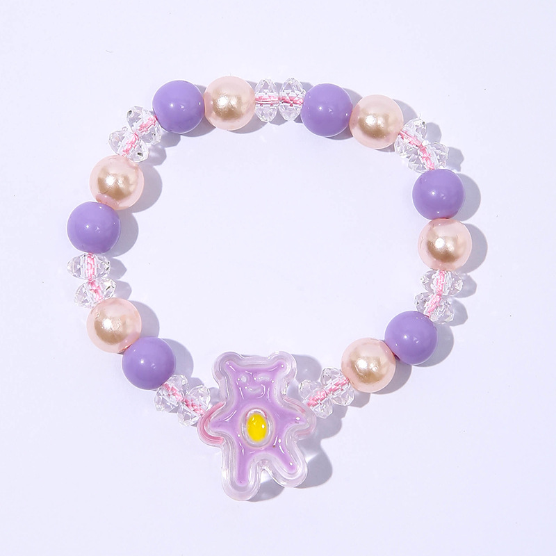 Cartoon Style Rabbit Flower Butterfly Arylic Beaded Kidu0027S Bracelets 1 Piece