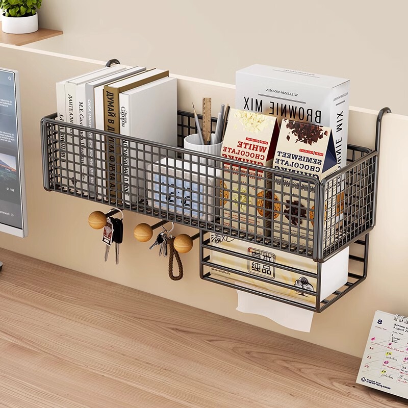 Office Hanging Basket Station Multifunctional Storage Rack Desktop Finishing Artifact Dormitory Table Top Hanging Storage