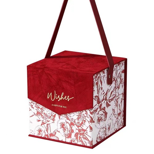 Wholesale Tote Embossed Fabric Wedding Gift Box Chinese Style Candy Box Empty Candy Shop Packaging Box