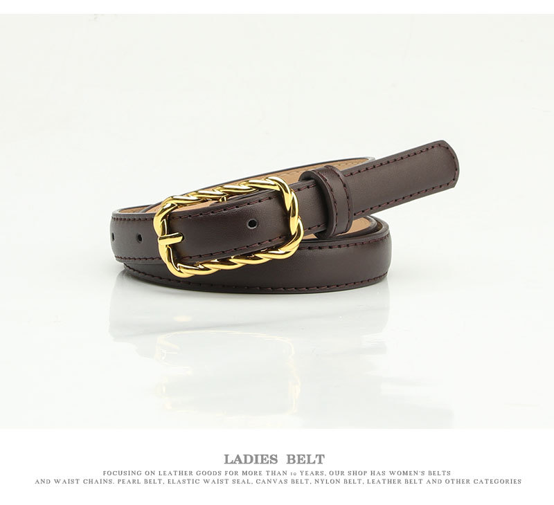 Casual Solid Color Pu Leather Alloy Women's Leather Belts display picture 1