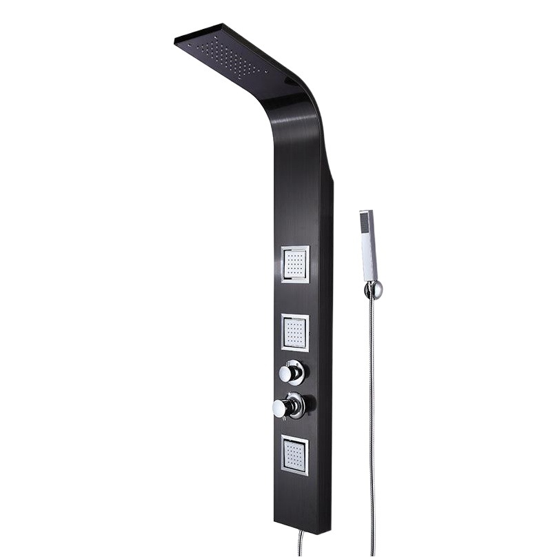 304 stainless steel shower screen thermostatic shower suit shower head rectangular shower head multifunctional wall-mounted shower screen
