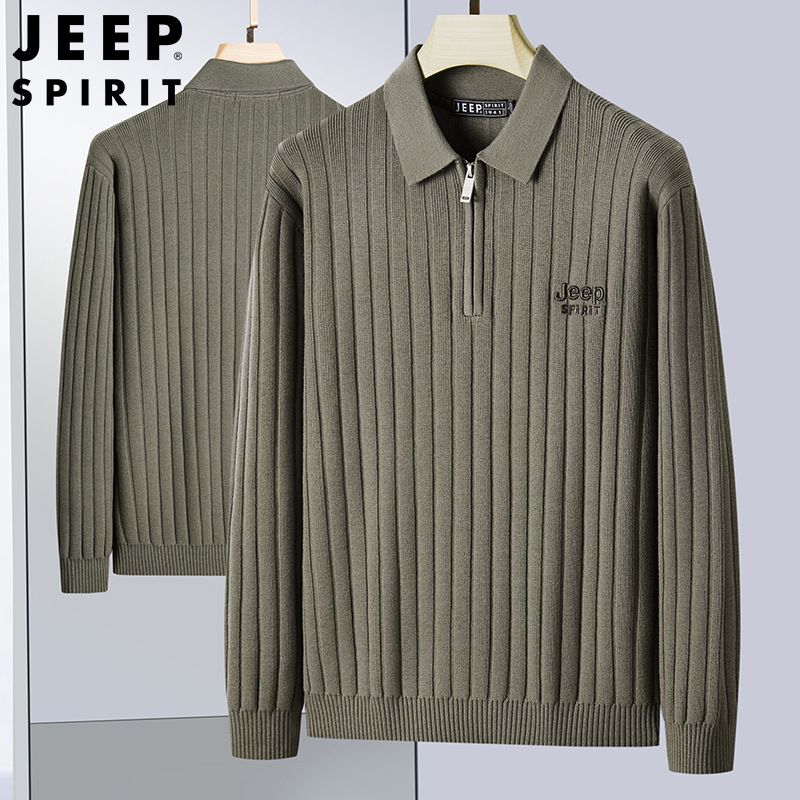 JEEP SPIRIT 新款 秋冬款男士休闲时尚保暖舒适加厚毛衣 SW7371