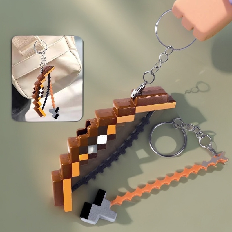 Cross-Border Pixel World Bow and Arrow Weapons Sword Game Peripheral Ornaments Model Toys Minecraft Peripheral Weapons