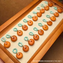 天然琥珀蜜蜡老蜡小饼子滴溜蜡质饱满古色古香搭配绿松石厂家批发