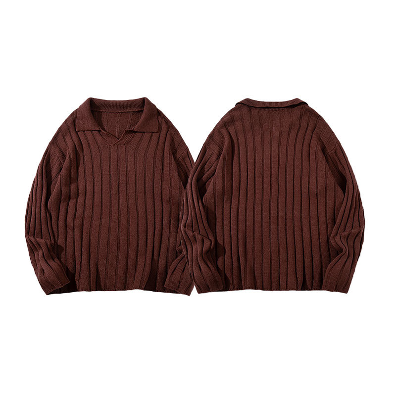 Camisa Polo de Punto con Solapa para Hombre de Acrílico, Corte Holgado, para Ocio