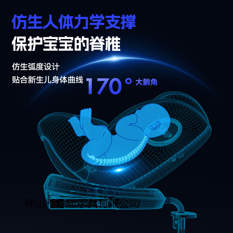 Child Safety Seat for Car Baby 0-12 Years Old Car-Mounted 360-Degree Rotating Simple Seat Baby Universal Model