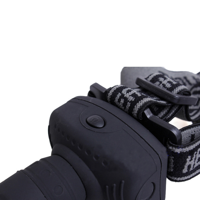 3W LED luz fuerte faro zoom telescópico de tres velocidades faro de pesca faro de camping luz de textura esmerizada