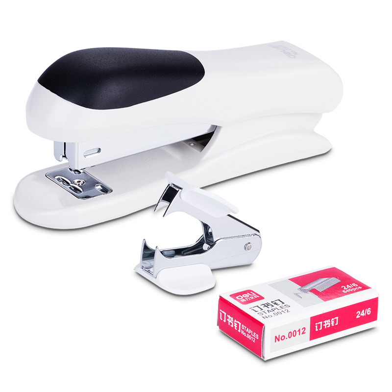 Deli Stationery 0355 Stapler Set Affordable No. 12 Stapler Staple Remover Stapler Card Pack