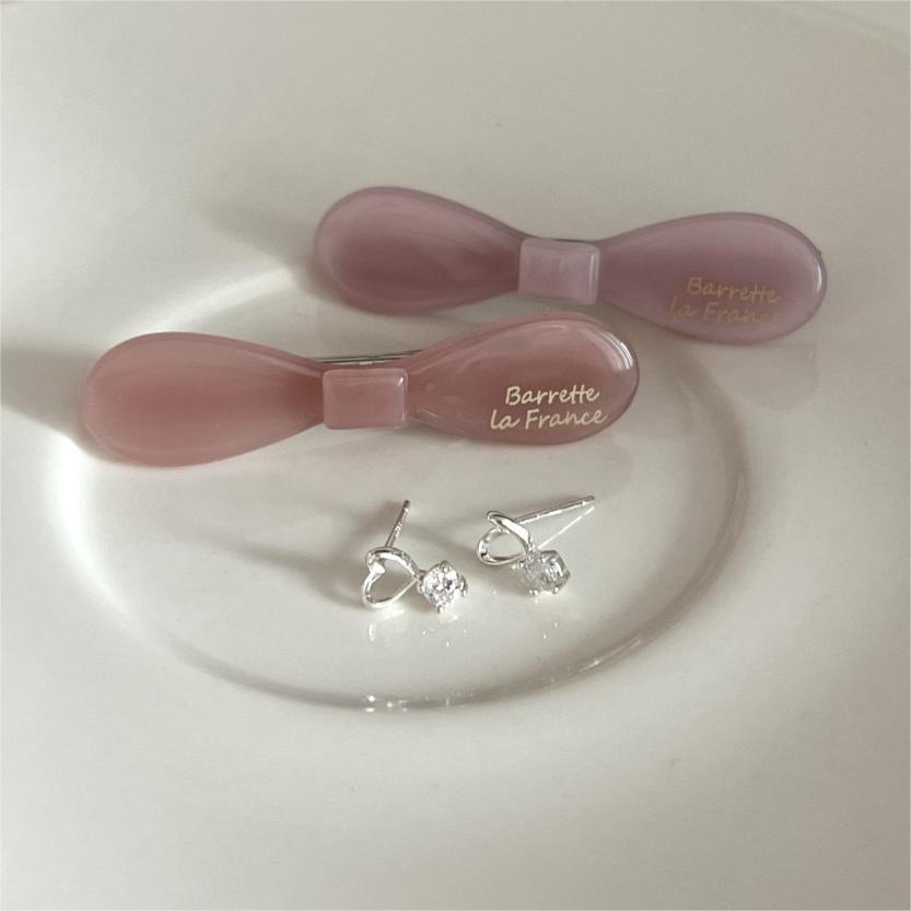 Women's Gender Plating, Inlay Design 1 Pair 925 Sterling Silver Zircon Heart Shape Ear Studs