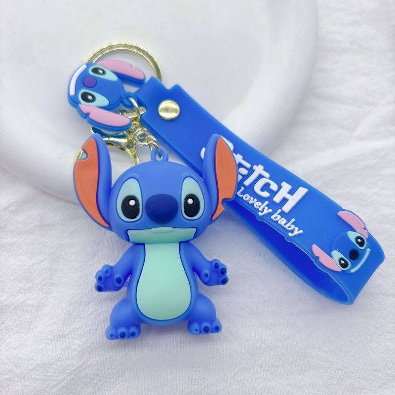 クロスボーダーのかわいいスティッチキーホルダー、シリコン製人形、リロ＆スティッチキーチェーン、ネットで話題の小物卸売|undefined