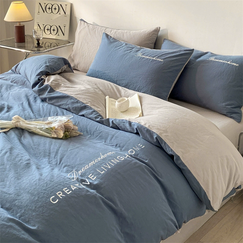Bedspread, duvet, set for students, simple and elegant design, 4 piece set, bedding