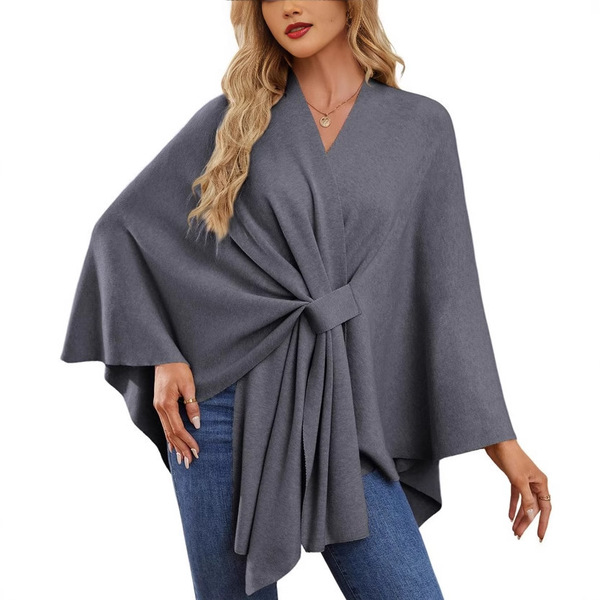 Elegant solid color soft cloak