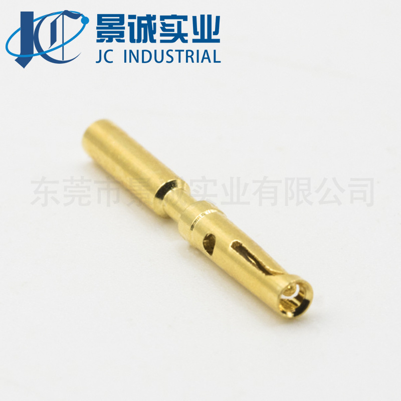 定制U形破槽医疗自动化公母插针镀金铜针信号针电源端子PIN针插孔