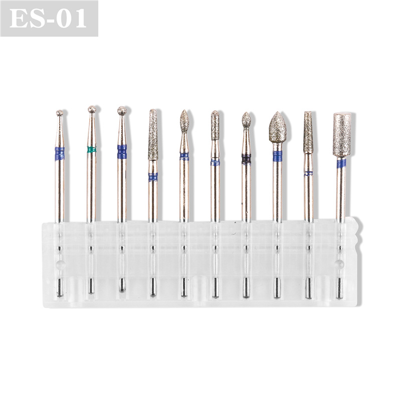 Transfronterizo manicura especial traje de cabeza de molienda de acero de tungsteno removedor de uñas máquina de molienda de piel muerta cabeza de molienda de aleación en caja