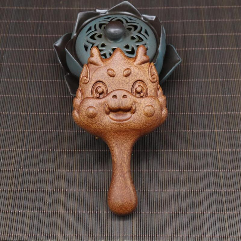 ディザトーンネット赤黒金檀木エアマット櫛彫刻アニメ動物エアマット順髪櫛頭部経絡マッサージ櫛|undefined