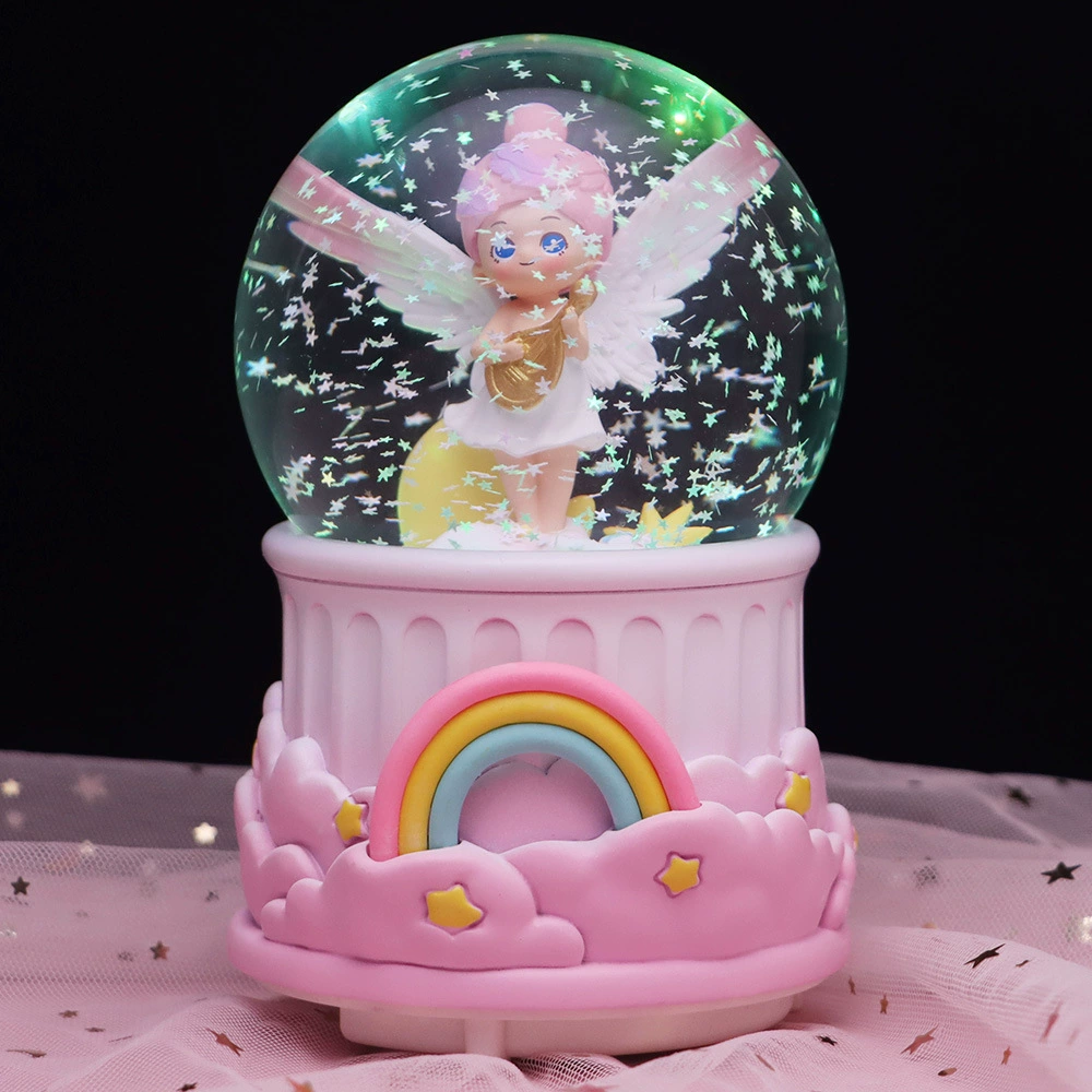Rotating music box, resin decor for students, Birthday gift