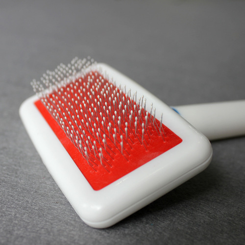 Pet comb with white plastic handle, airbag needle comb, dog comb, cat massage comb, pet supplies wholesale