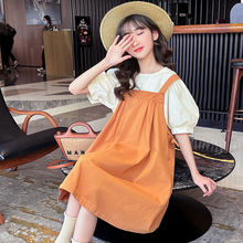 女童连衣裙夏装2024新款韩版儿童洋气两件套公主风时髦女孩裙子潮