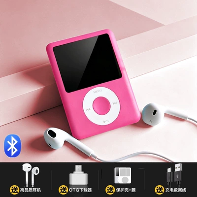 portable player 128G Bluetooth P3 student version – Car mp3 - 8g-official-standard-configuration-pink-with-bluetooth