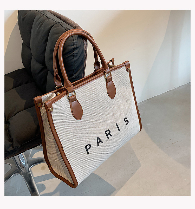 Nihaojewelry Wholesale Fashion Letter Paris Large Capacity Tote Bag display picture 77