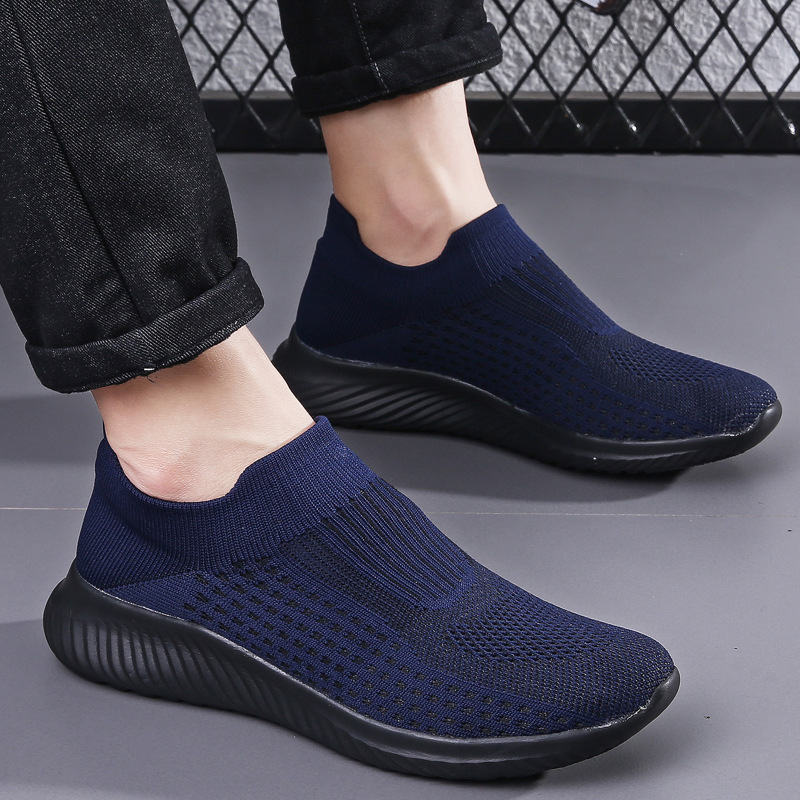 2025 verano transfronterizo mallas transpirables zapatos deportivos de tela suave viejos zapatos de tela de Beijing calcetines de boca zapatos casuales un pedazo