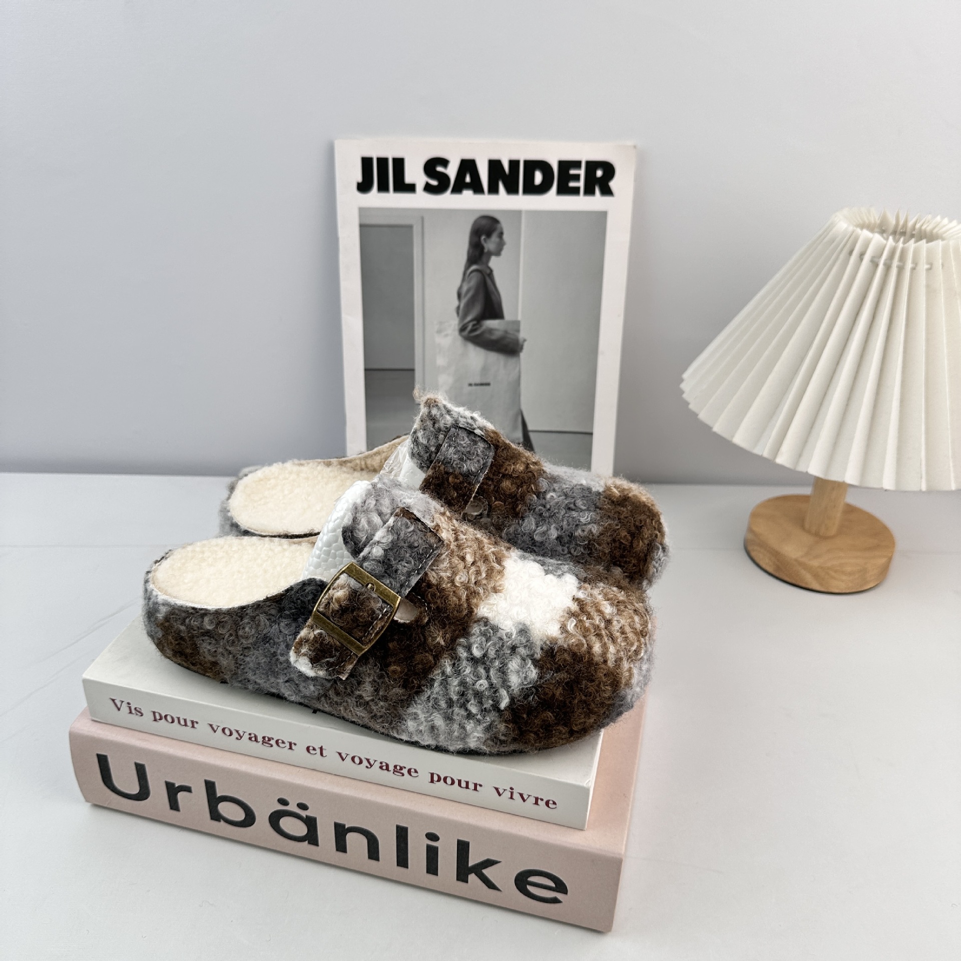 YUANBO 2025 otoño y invierno estampado de leopardo y zapatos de frijol de frijol de harimau mujeres de Hong Kong Harajuku zapatos de algodón cálidos para mujeres coreanas