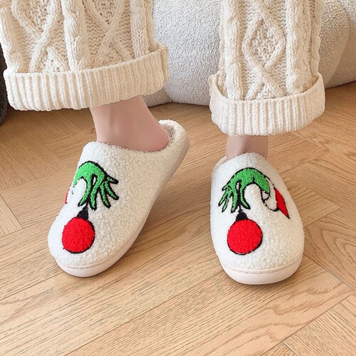 Halloween Bestselling Plush Slippers - Cute Cartoon Home Shoes for Couples - Warm and Cozy Cotton Slippers for Autumn and Winter