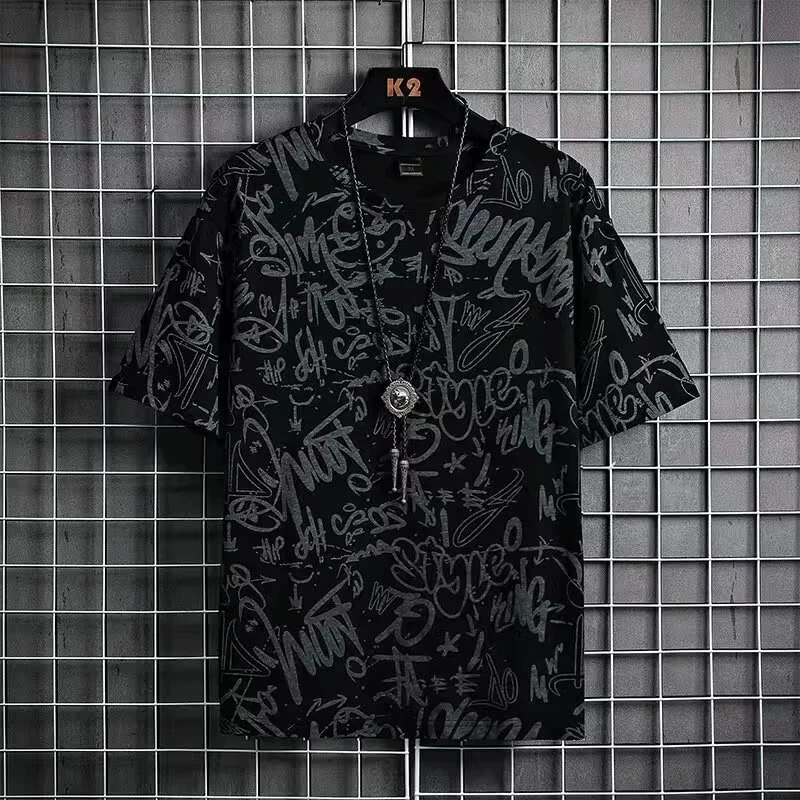 Источник нового производителя футболки с короткими рукавами для мужчин летом тонкий ледяной шелк дышащий тренд