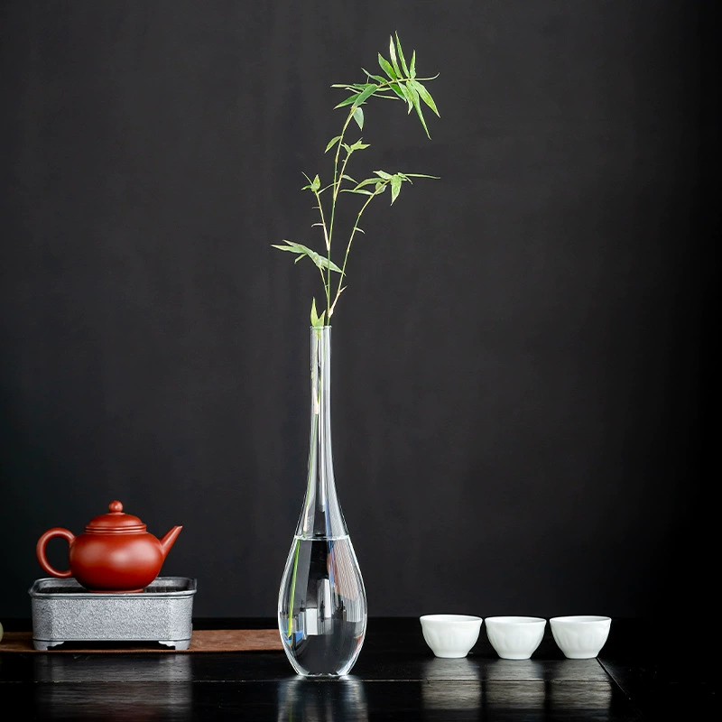 Крановая головка стеклянный держатель для цветов японский дзен прозрачное стекло цветочное устройство Нефритовая бутылка цветок в космос чайная комната украшение дома