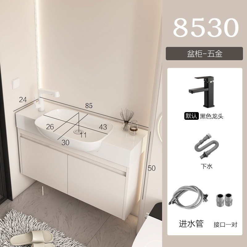 gabinete de baño de aluminio espacio pequeño gabinete de lavabo tipo hogar gabinete de lavabo combinado gabinete de lavabo todo en un lavabo