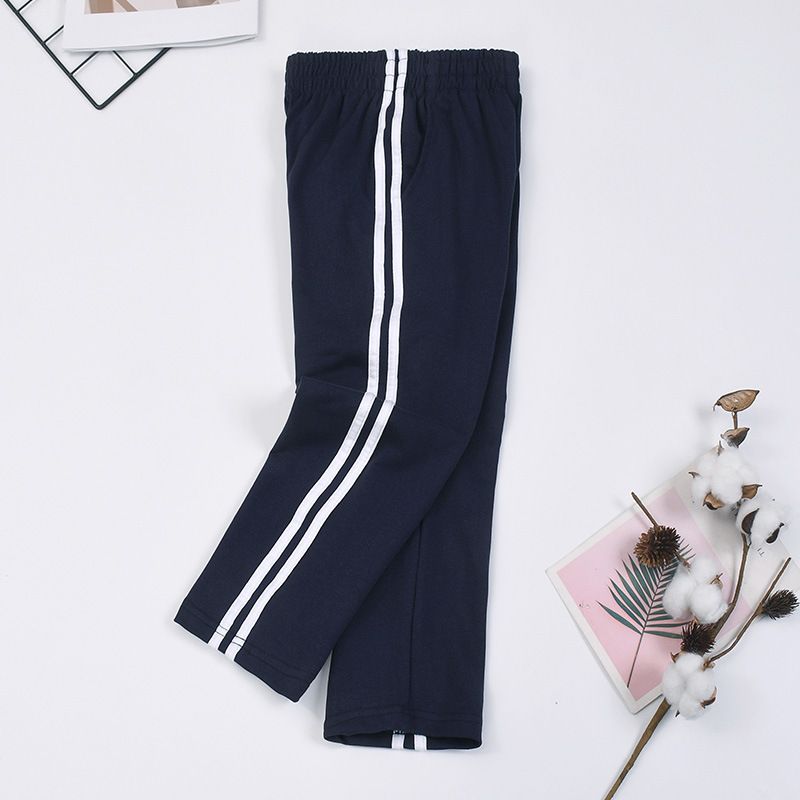 학교 교복 바지 네이비 고등학교 중학생 바 2 바 남녀 가을과 여름 스트레이트 바지 반바지