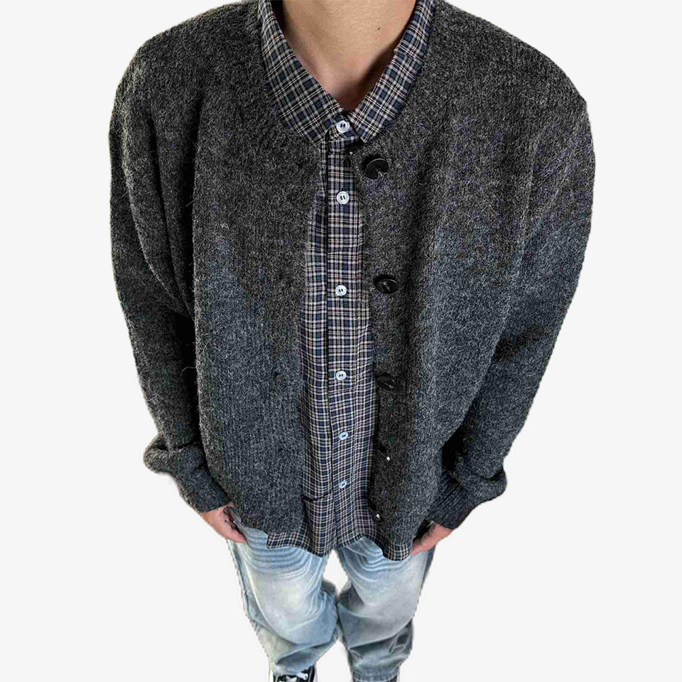 Explosiones transfronterizas de tamaño grande europeo chaqueta de camiseta de punto suéter hombre alto perezoso invierno fábrica de suéter al por mayor