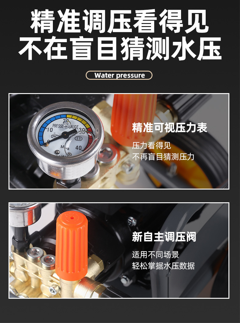 Factory Direct Supply High-Pressure Car Washing Machine for Home Use 220V High-Power Car Washing Water Gun Car Washing Machine Hand-Push Cleaning Machine