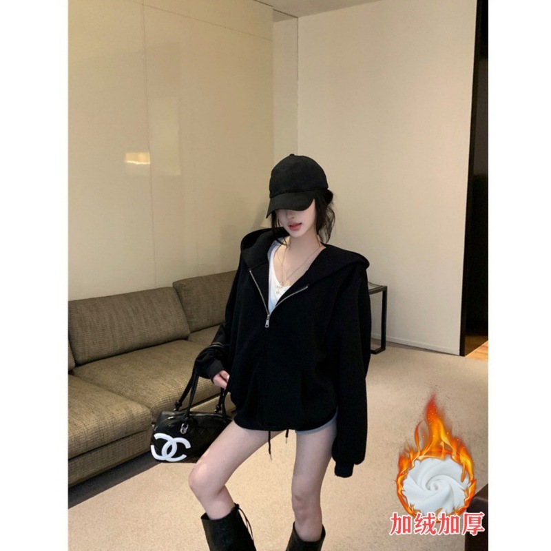 山东即墨初秋粉色卫衣外套女秋冬季小个子连帽衣韩系早秋穿搭2025|undefined