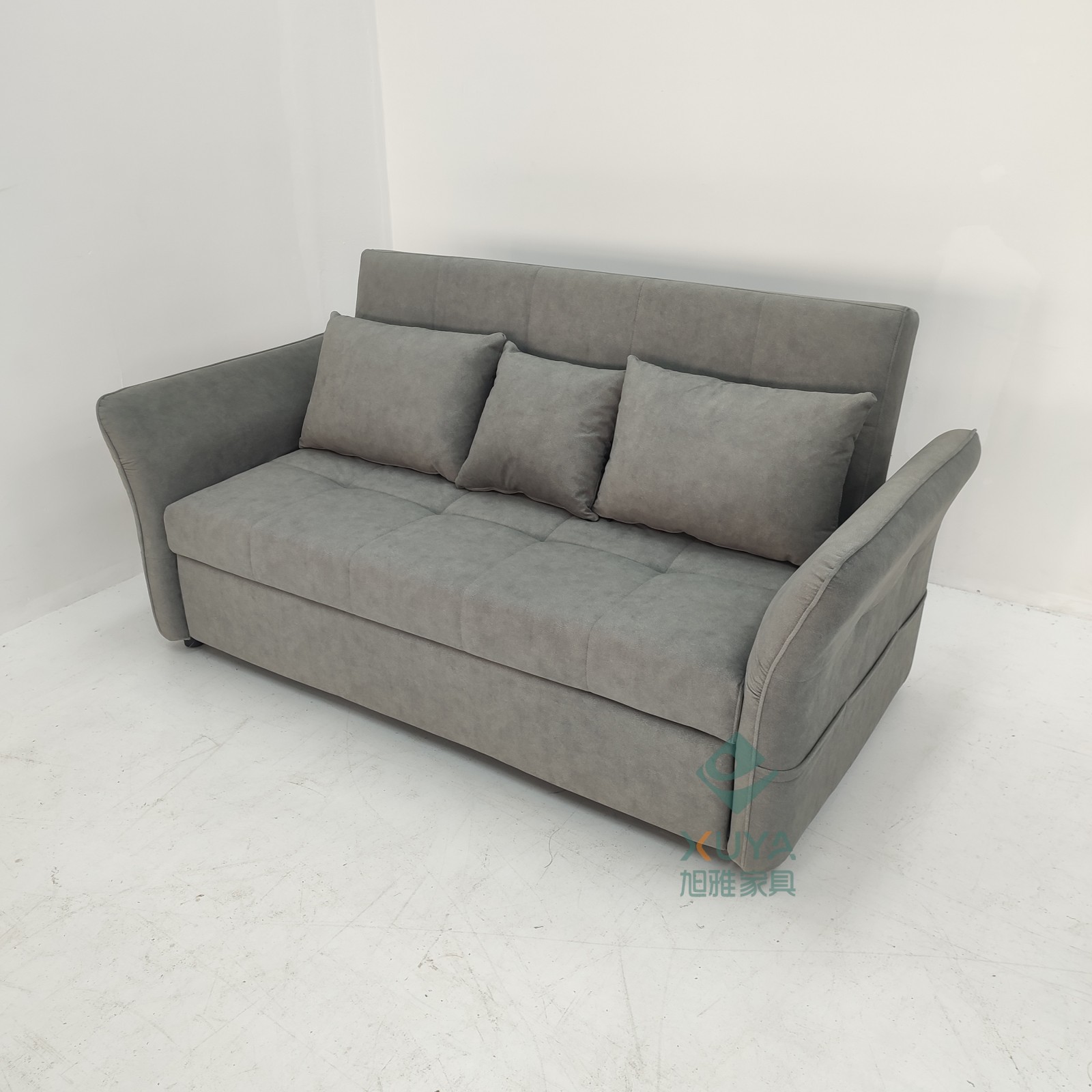 Combinación de sofá de tela desmontable y lavable para sofá cama multifuncional plegable de doble propósito de sala de estar tipo pequeño apartamento de almacenamiento VIP