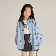 女童衬衫春秋款2025新款洋气童装小女孩春季休闲衬衣儿童春装外套