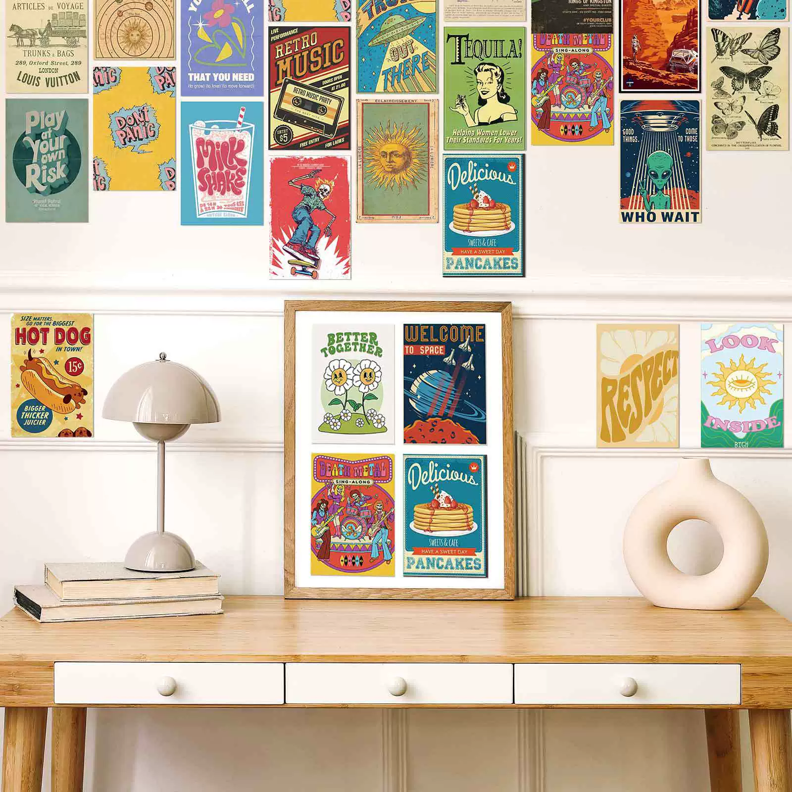 Retro cards, postcard, photo frame
